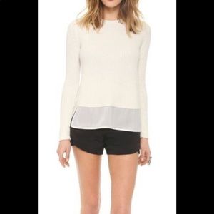 Theory cashmere silk long sleeve sweater